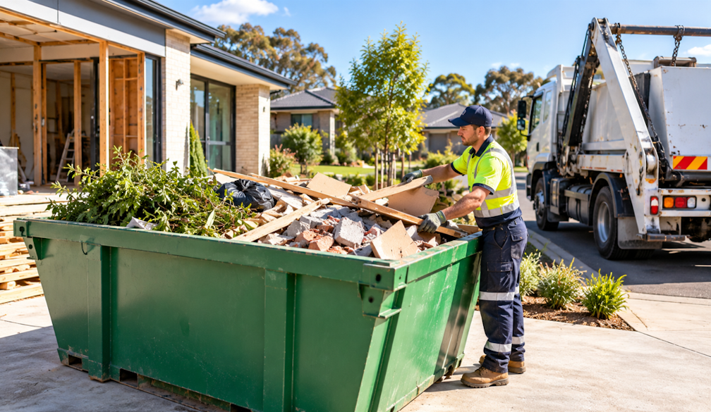 Skip Bin Cleanup at a Suburban Renovation