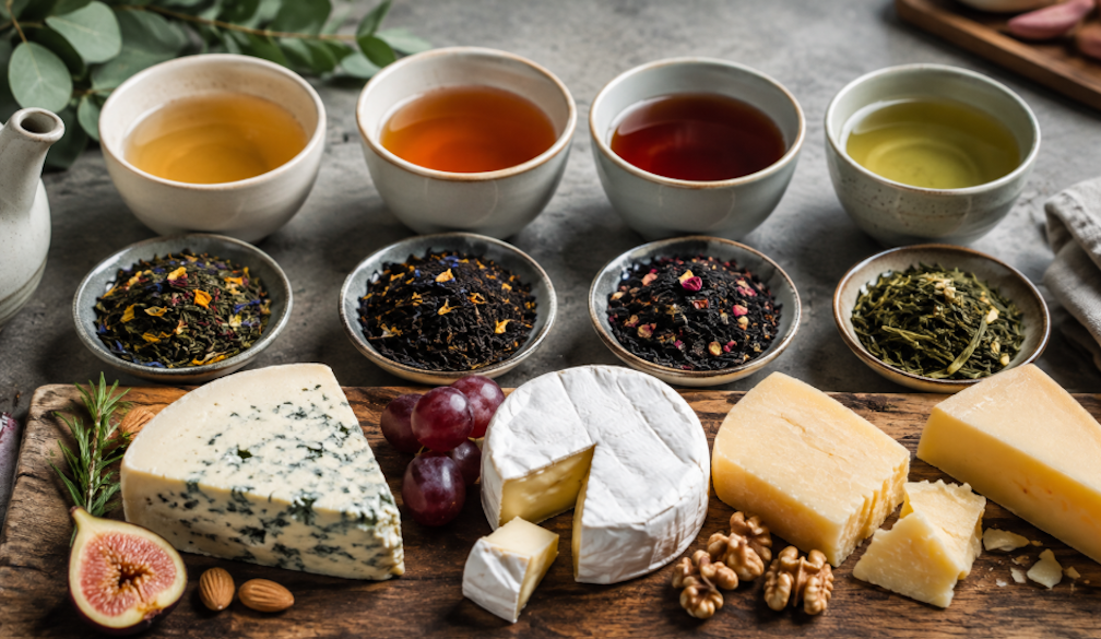 Rustic Tea and Cheese Pairing Board