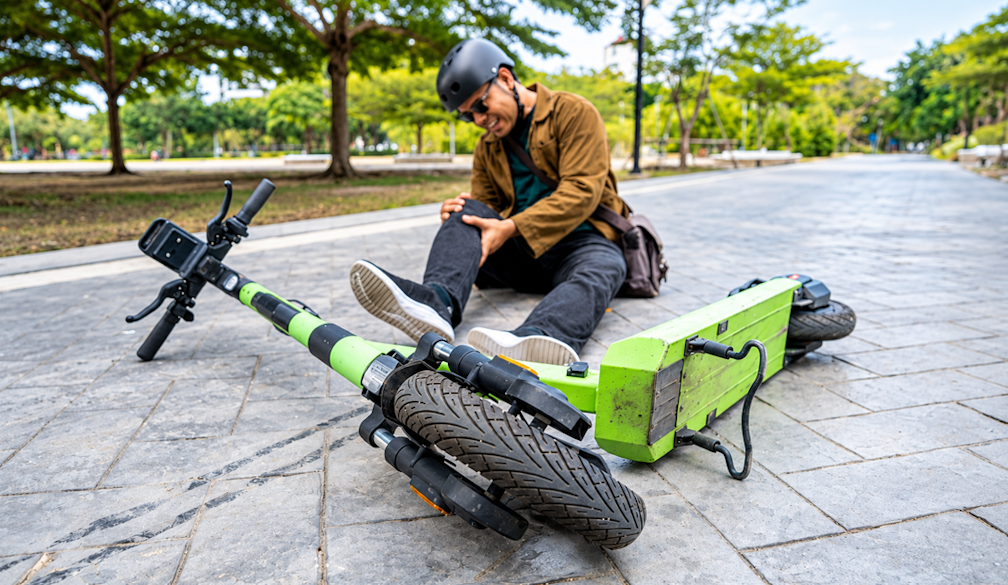 Fallen Scooter, Parkside Mishap