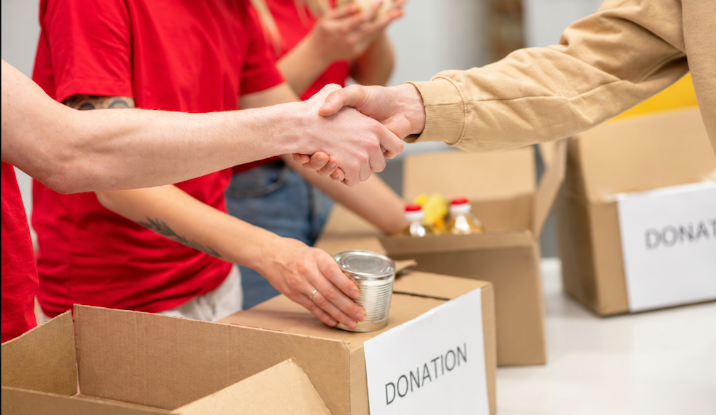 Community Donation Drive Handshake