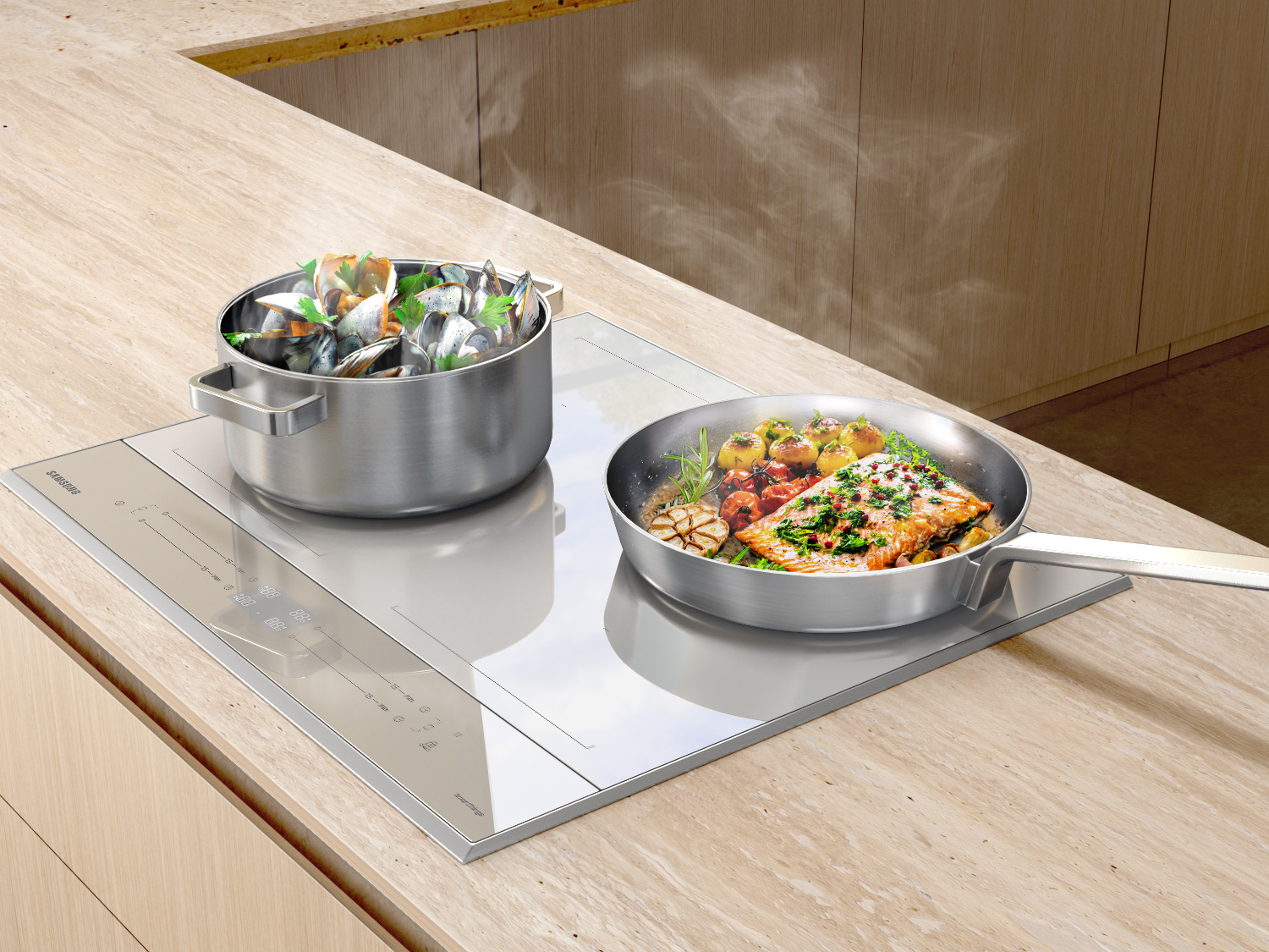 Bespoke Induction Hob offers precision heating and cooking options for homeowners seeking convenience.