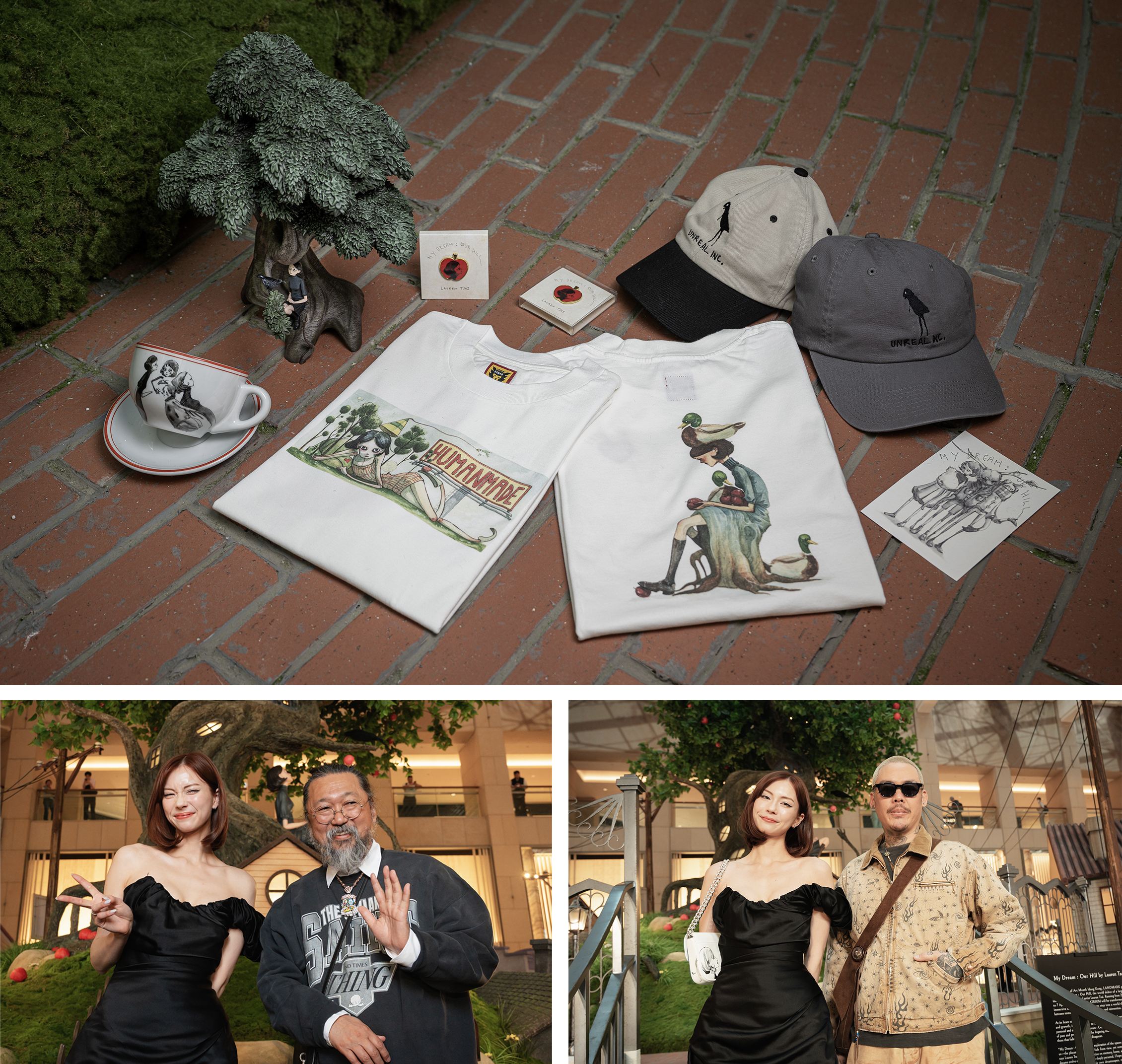 Renowned figures from the art world, including Japanese artist Takashi Murakami and legendary tattoo artist Dr. Woo, attended the grand opening party.