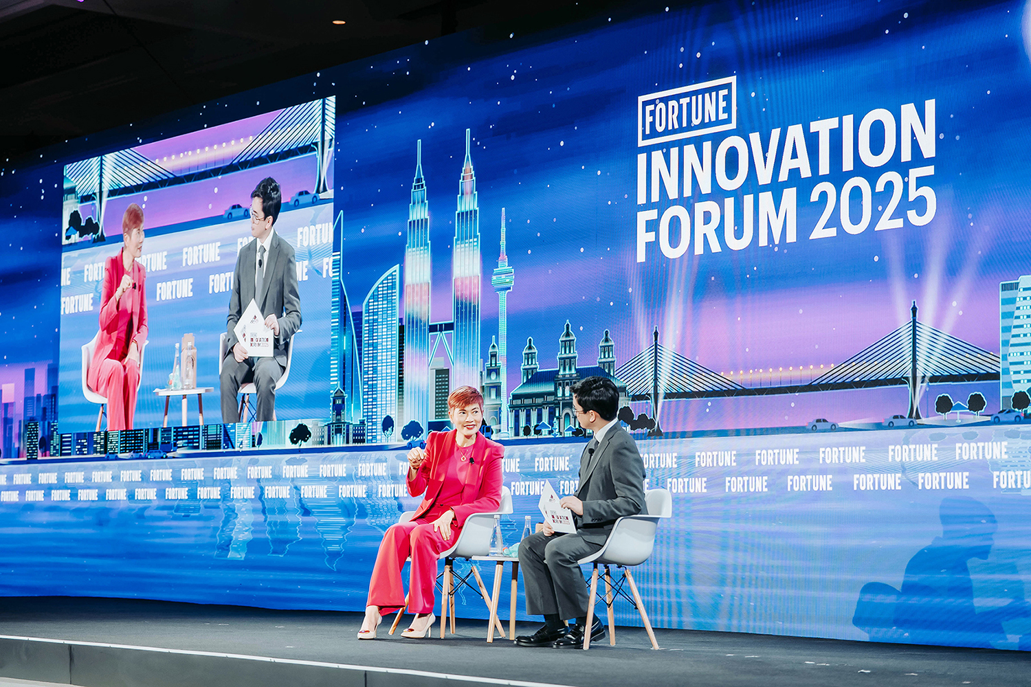 Dr. Malina Ngai, takes the stage at the Fortune Innovation Forum 2025 in Kuala Lumpur to share the science and strategy behind AS Watson's 185-year journey of legacy.