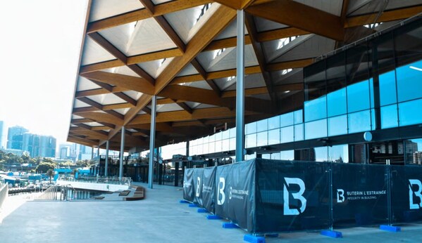 At the front of the New Sydney Fish Market. Image courtesy of IPD. At the front of the New Sydney Fish Market. Image courtesy of IPD.