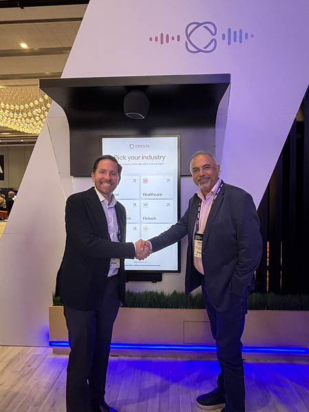 Ashish Chawla, Head, CX and Consulting, Firstsource (left), with Alex Cramer, Chief Revenue Officer of Cresta (right) Ashish Chawla, Head, CX and Consulting, Firstsource (left), with Alex Cramer, Chief Revenue Officer of Cresta (right)