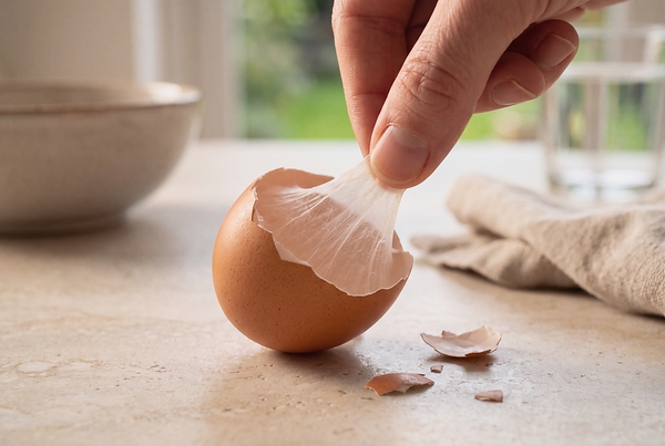 Natural eggshell membrane, the thin film most Australians throw away with the shell. Image: Supplied